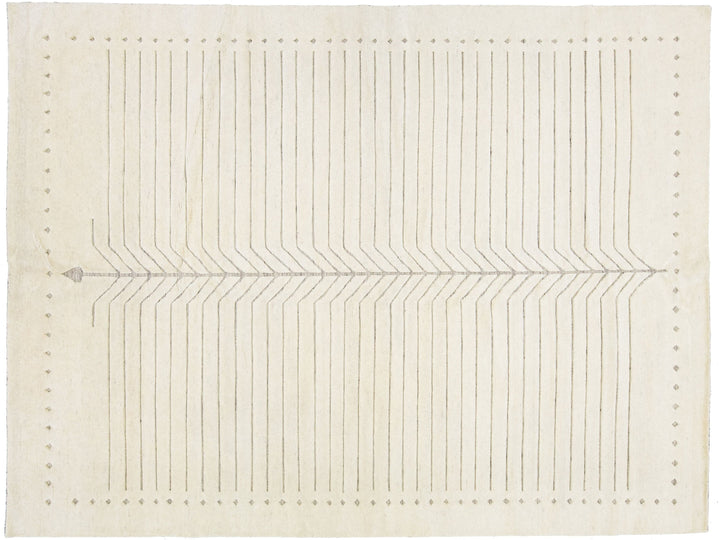 Modern Moroccan Wool Rug 9 X 12