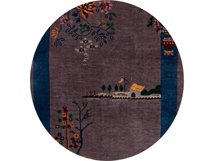 Antique Art Deco Chinese Peking Wool Rug 4 X 7