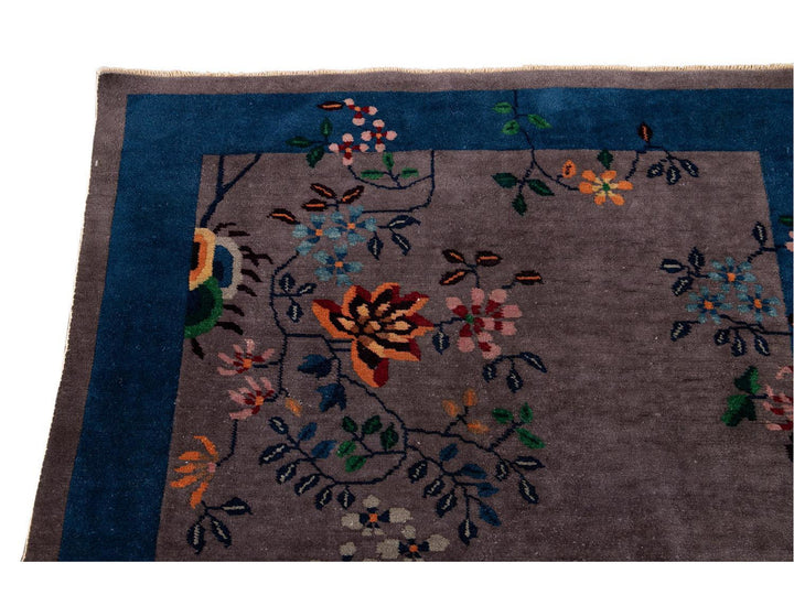 Antique Art Deco Chinese Peking Wool Rug 4 X 7