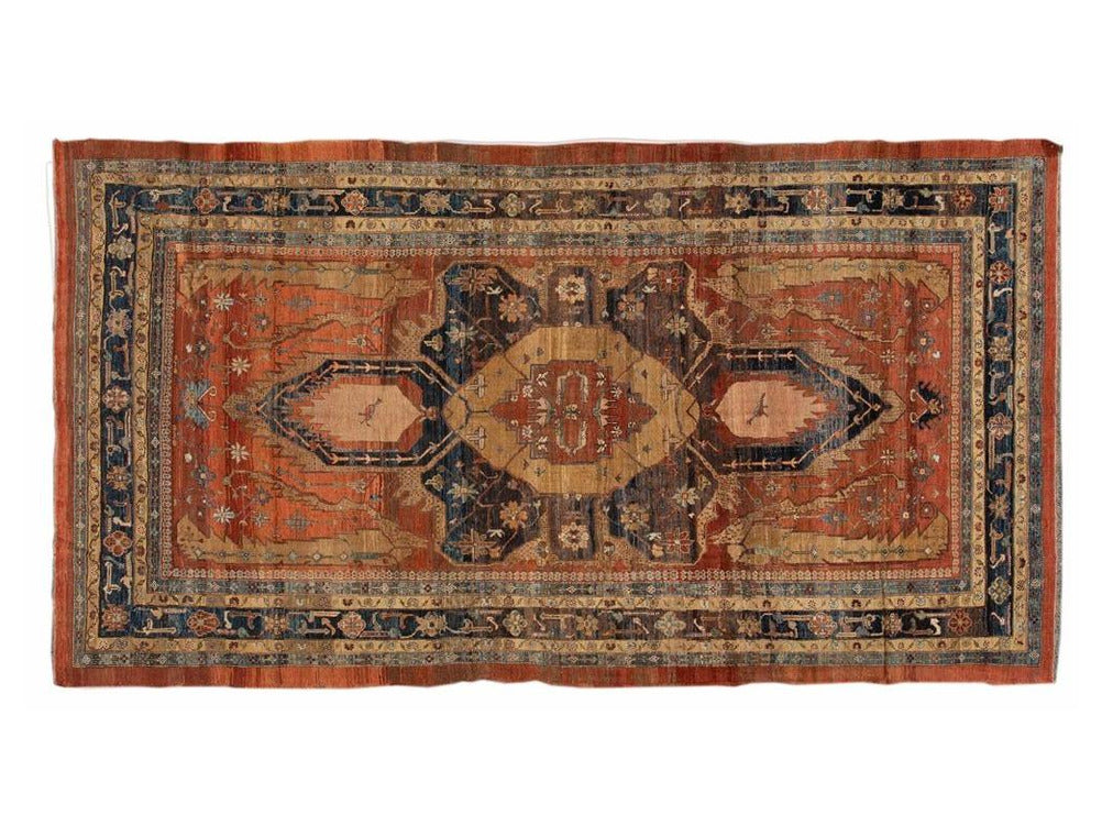Vintage Bakshaish Tribal Wool Rug 8 X 14