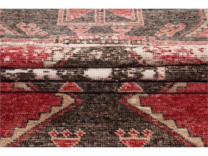 Vintage Turkish Geometric Wool Runner 3 X 11