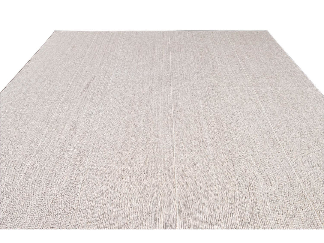 Contemporary Flatweave Wool Rug 9 X 13