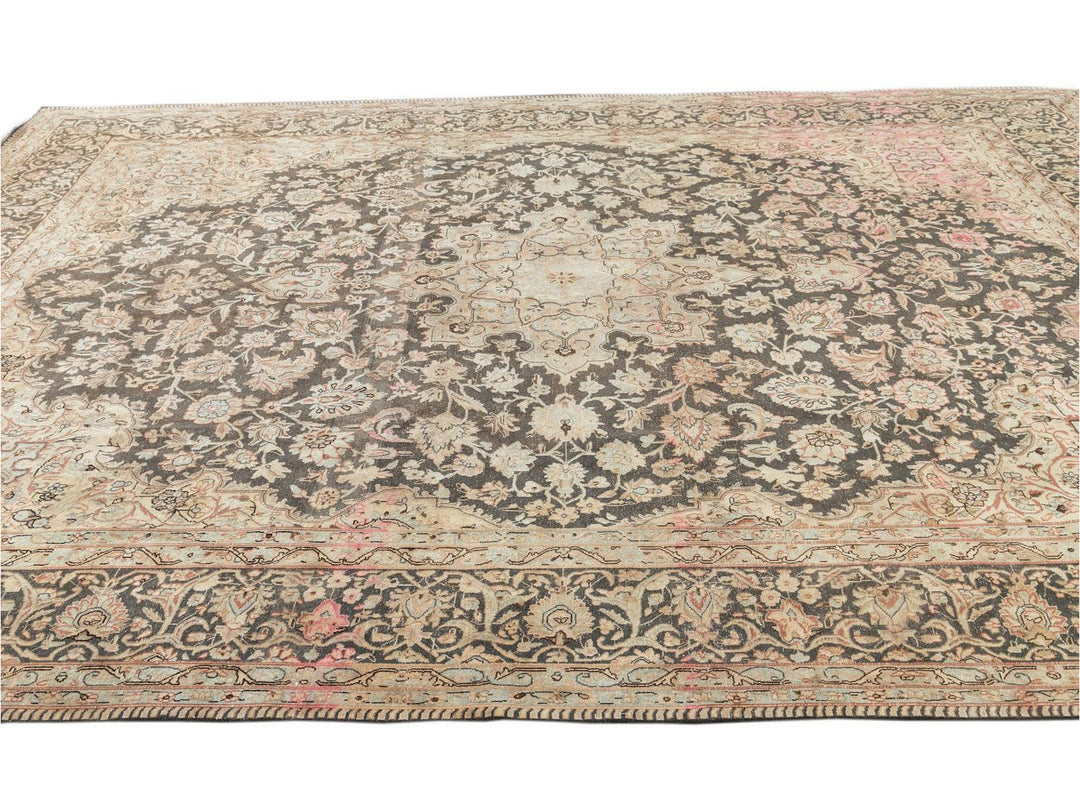 Vintage Distressed Wool Rug 10 X 13