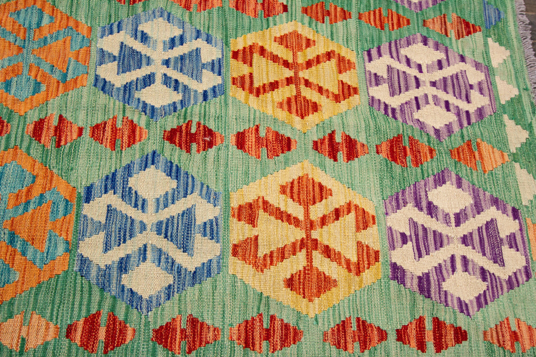 Modern Flatweave Kilim Wool Rug 8 X 12