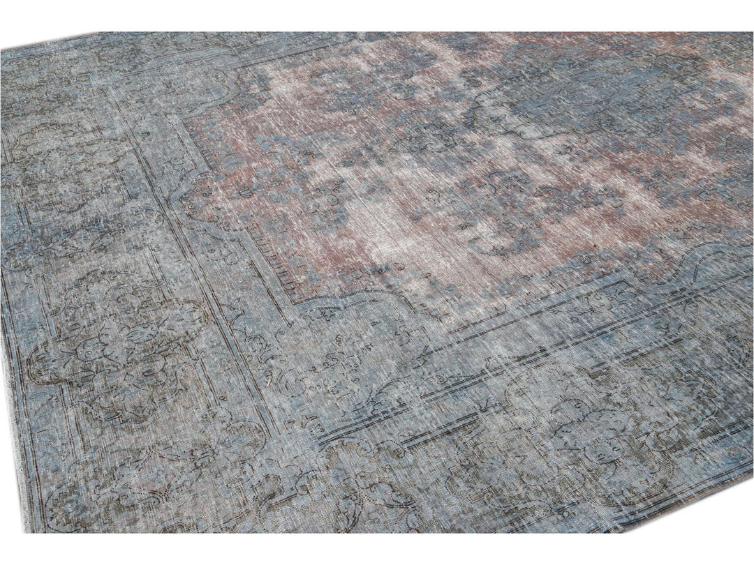 Vintage Distressed Wool Rug 10 X 13