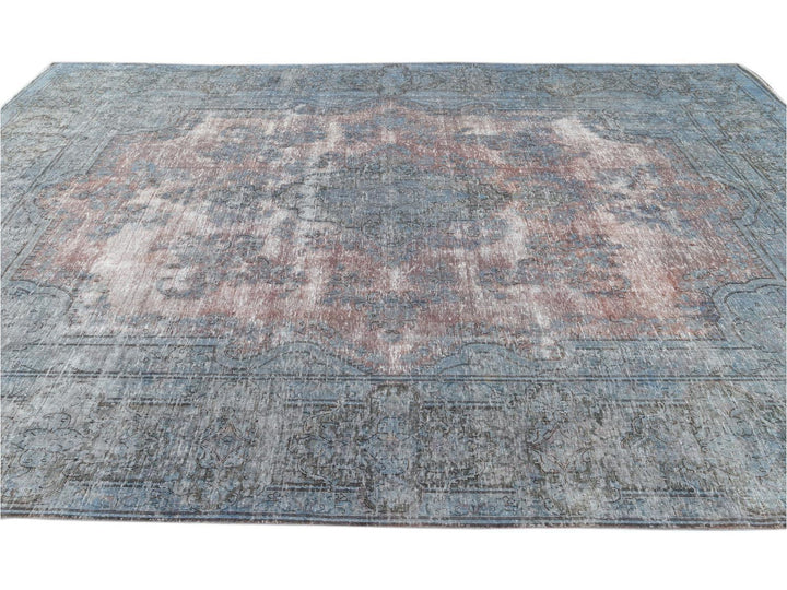 Vintage Distressed Wool Rug 10 X 13