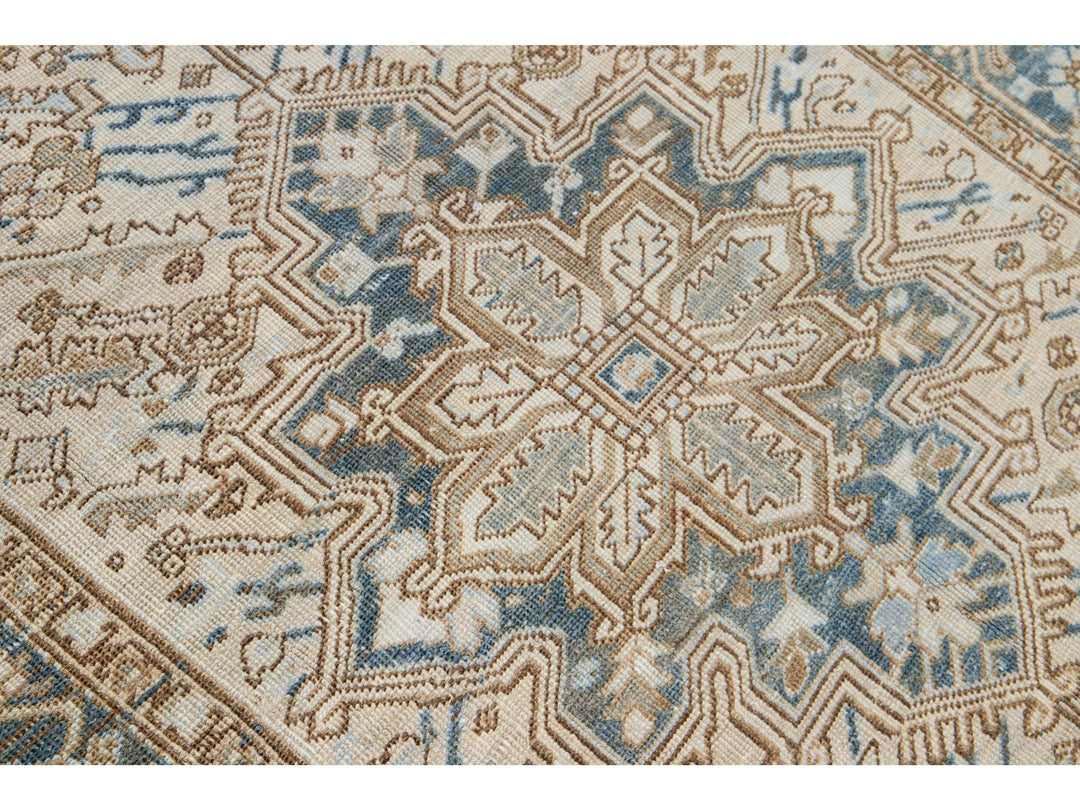 Antique Heriz Wool Rug 6 X 9