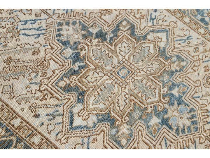 Antique Heriz Wool Rug 6 X 9