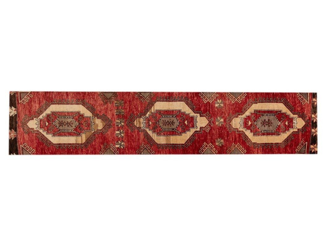 Mid 20th Century Vintage Turkish Anatolian Runner Rug 3 X 12