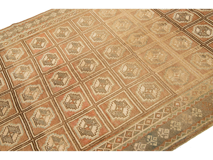 Antique Afshar Wool Runner 5 X 10