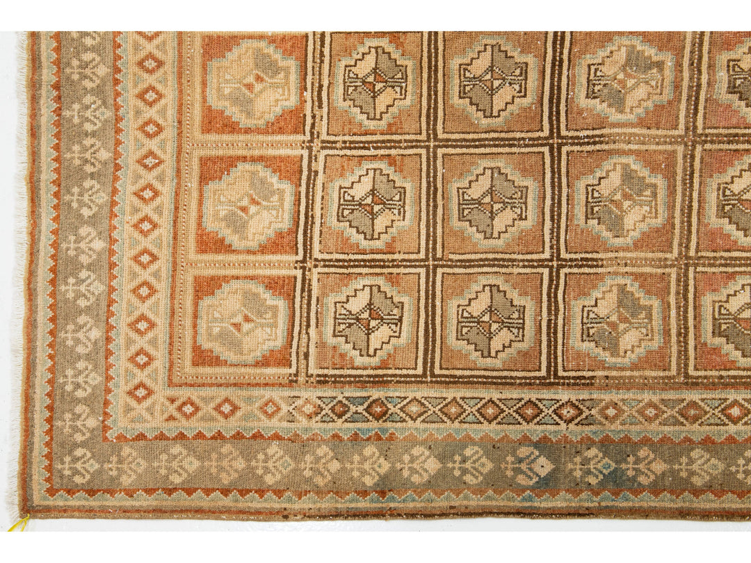 Antique Afshar Wool Runner 5 X 10