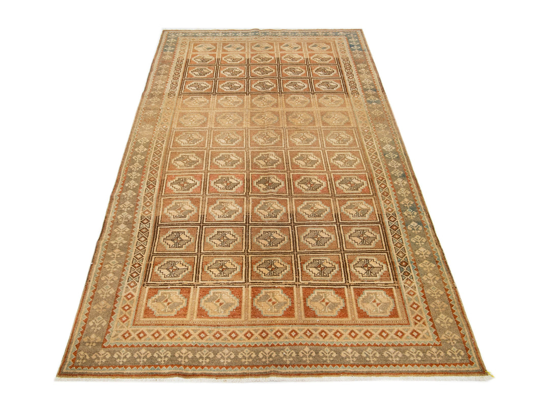 Antique Afshar Wool Runner 5 X 10
