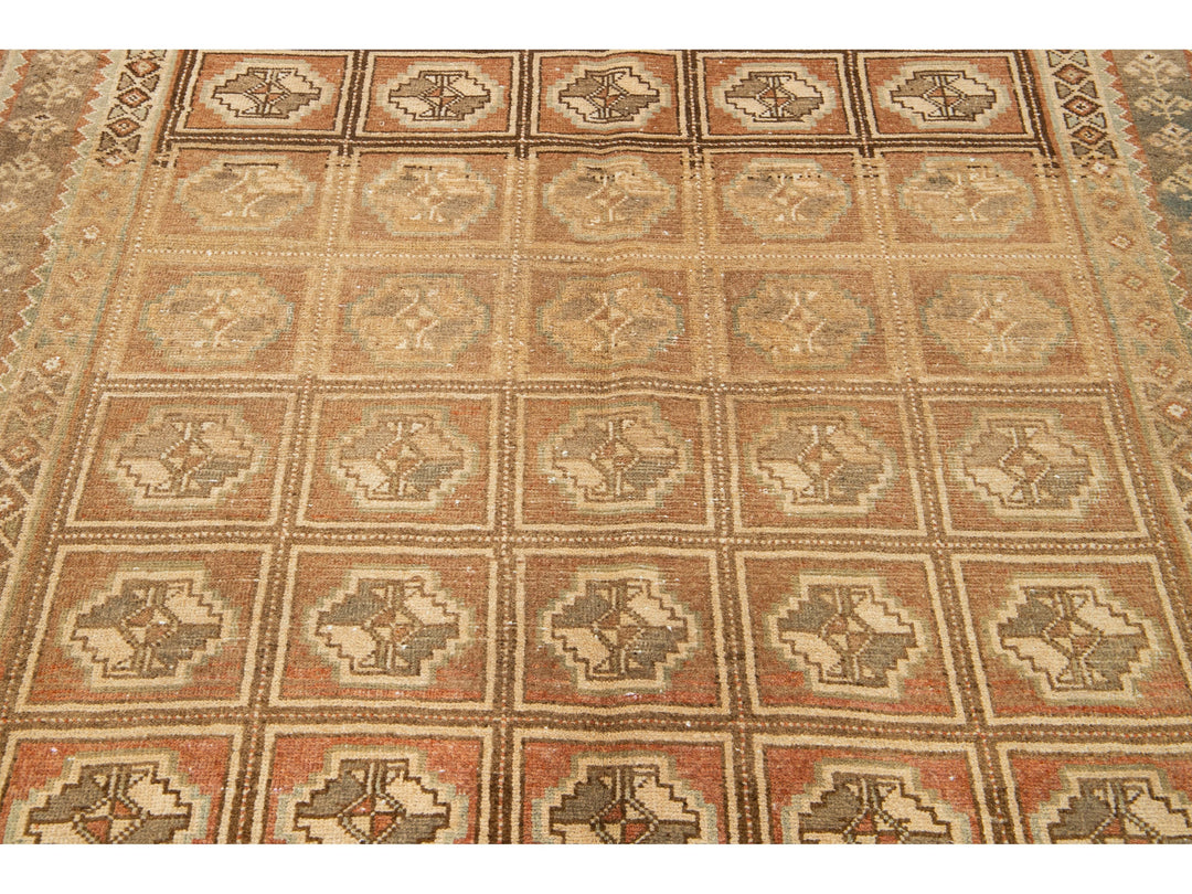 Antique Afshar Wool Runner 5 X 10