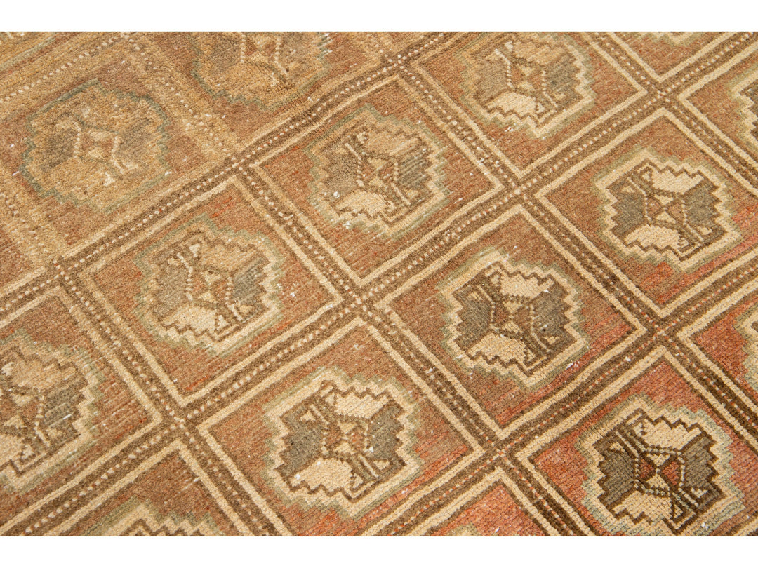 Antique Afshar Wool Runner 5 X 10