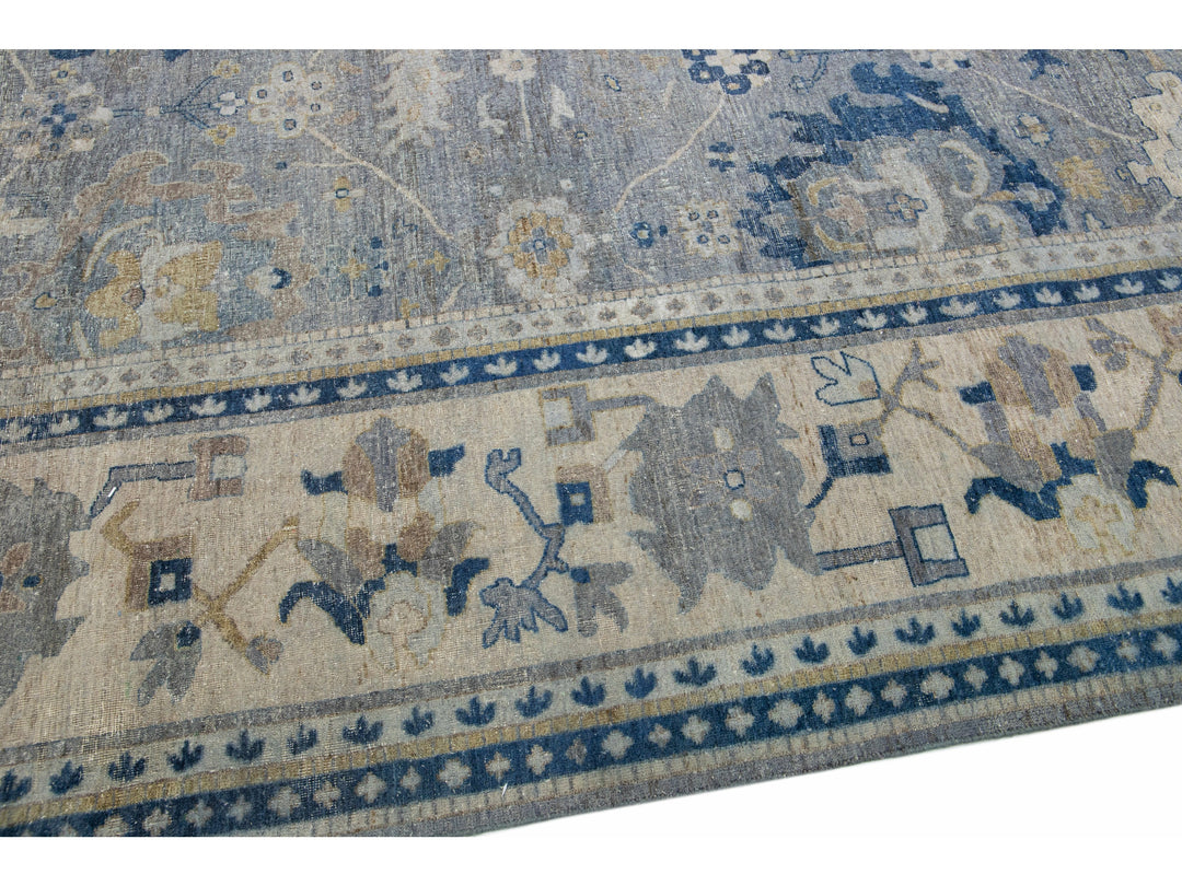 Modern Indian Wool Rug 15 X 19