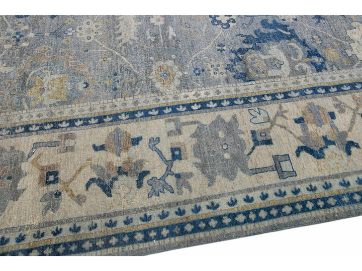 Modern Indian Wool Rug 15 X 19