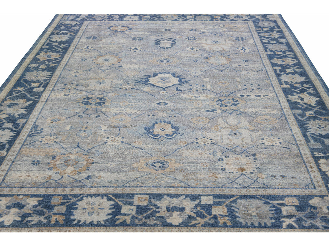 Modern Indian Wool Rug 10 X 14