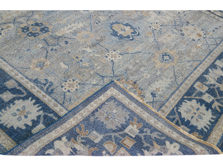 Modern Indian Wool Rug 10 X 14