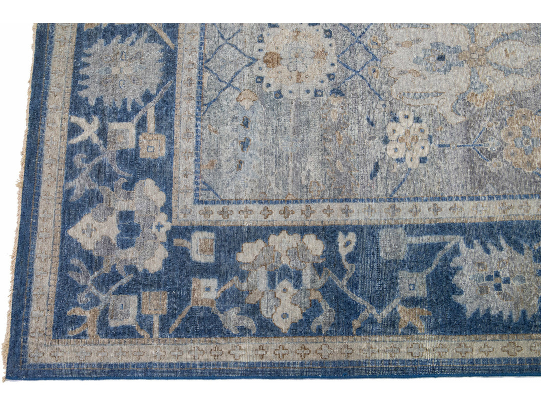 Modern Indian Wool Rug 10 X 14