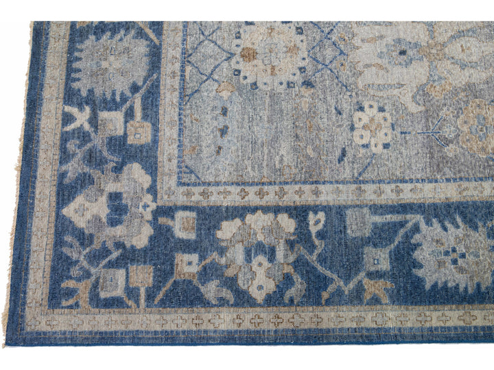 Modern Indian Wool Rug 10 X 14