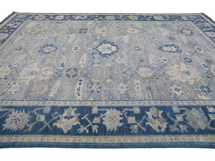 Modern Indian Wool Rug 10 X 14