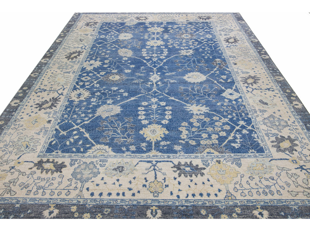 Modern Indian Wool Rug 9 X 12