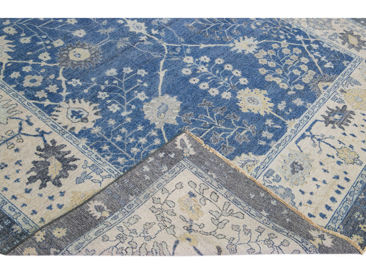Apadana's Artisan Collection Handmade Blue Wool Rug