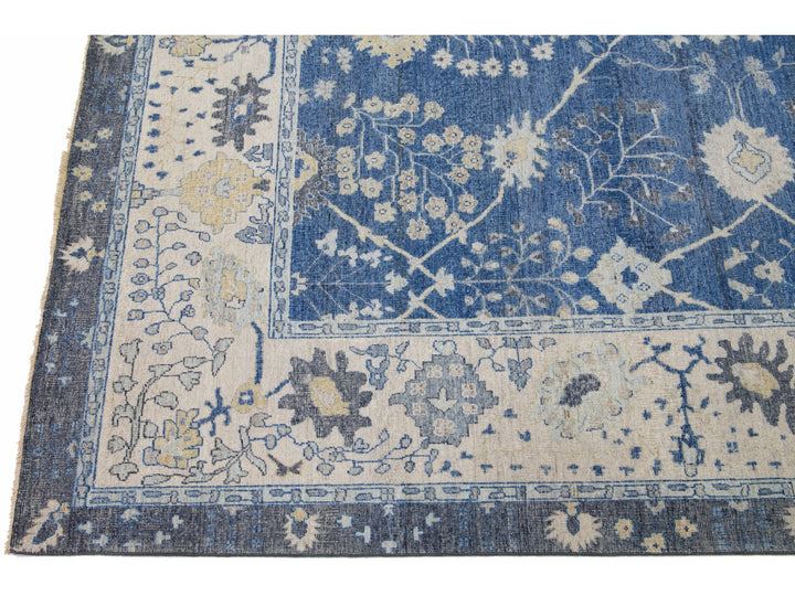 Modern Indian Wool Rug 9 X 12