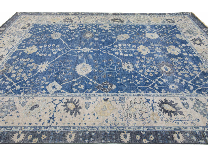 Modern Indian Wool Rug 9 X 12