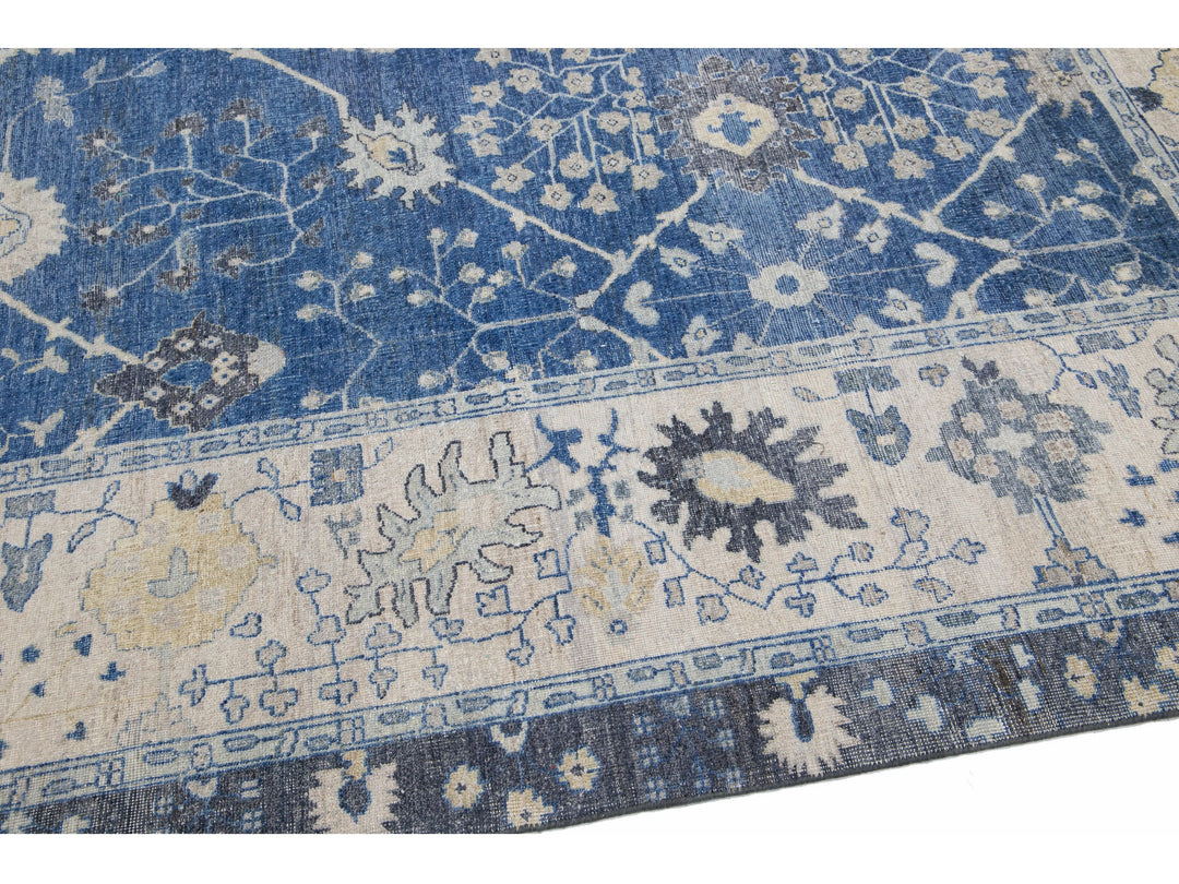 Modern Indian Wool Rug 9 X 12