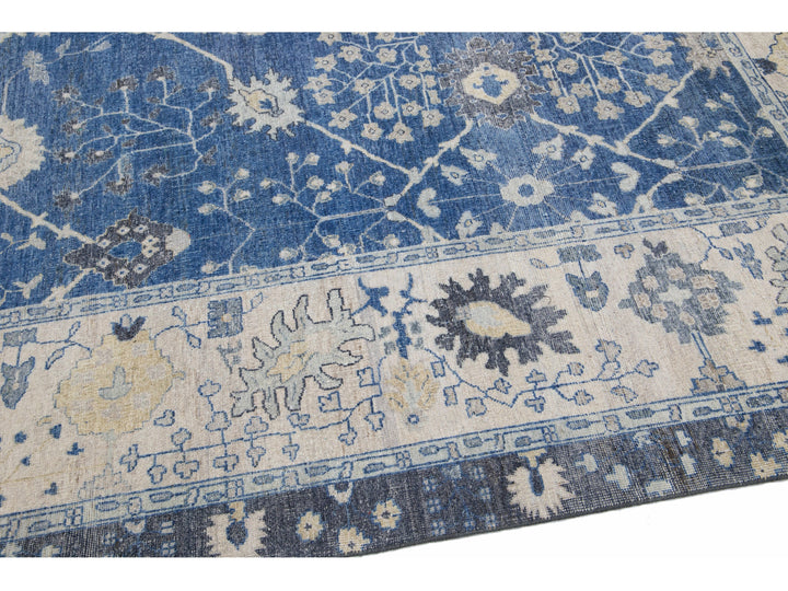 Modern Indian Wool Rug 9 X 12