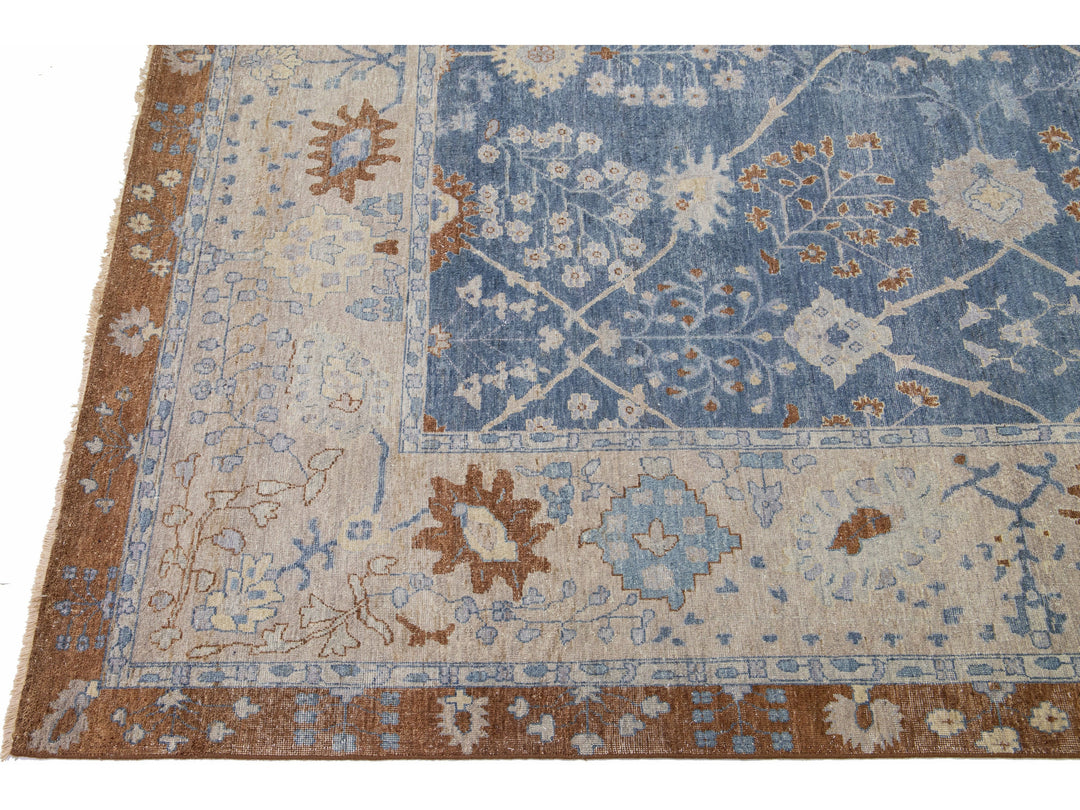 Modern Indian Wool Rug 10 X 14