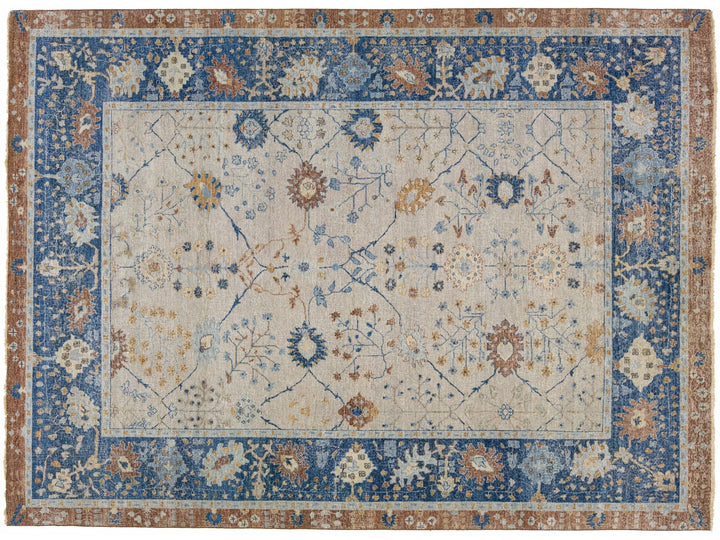 Apadana's Artisan Collection Handmade Brown Wool Rug