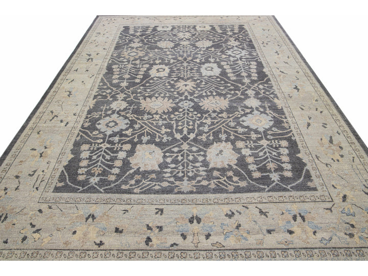 Modern Indian Wool Rug 9 X 12