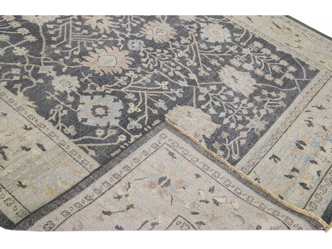 Modern Indian Wool Rug 9 X 12