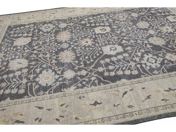 Modern Indian Wool Rug 9 X 12