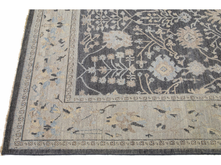 Modern Indian Wool Rug 9 X 12