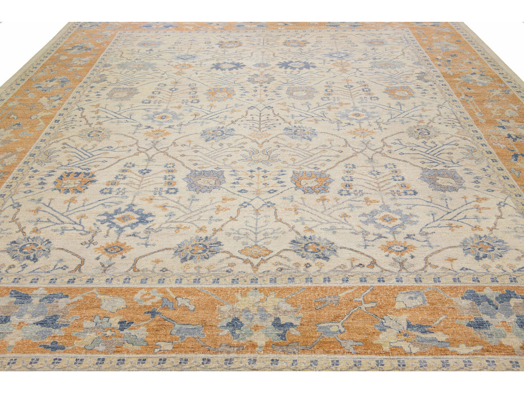 Modern Indian Wool Rug 12 X 15