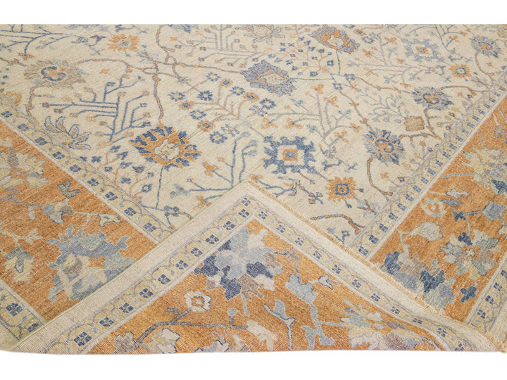 Modern Indian Wool Rug 12 X 15