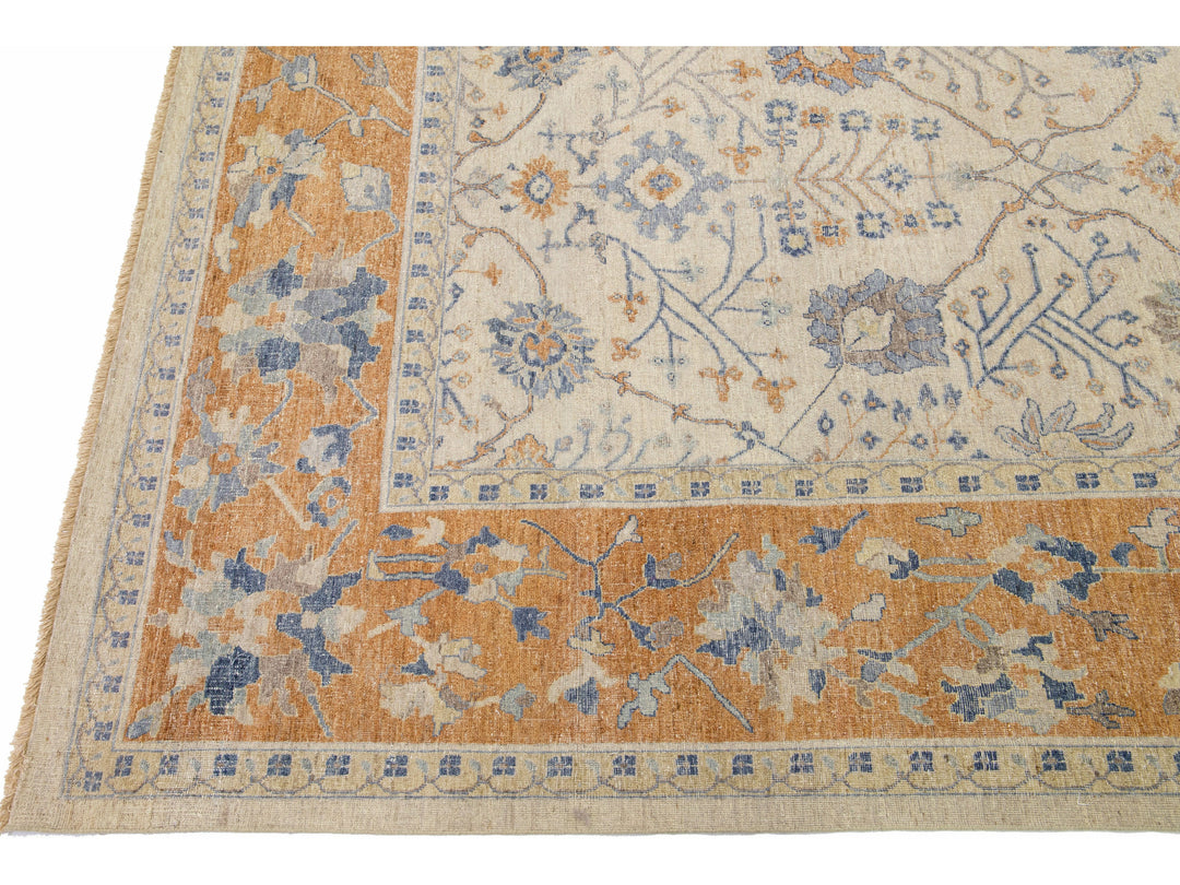 Modern Indian Wool Rug 12 X 15