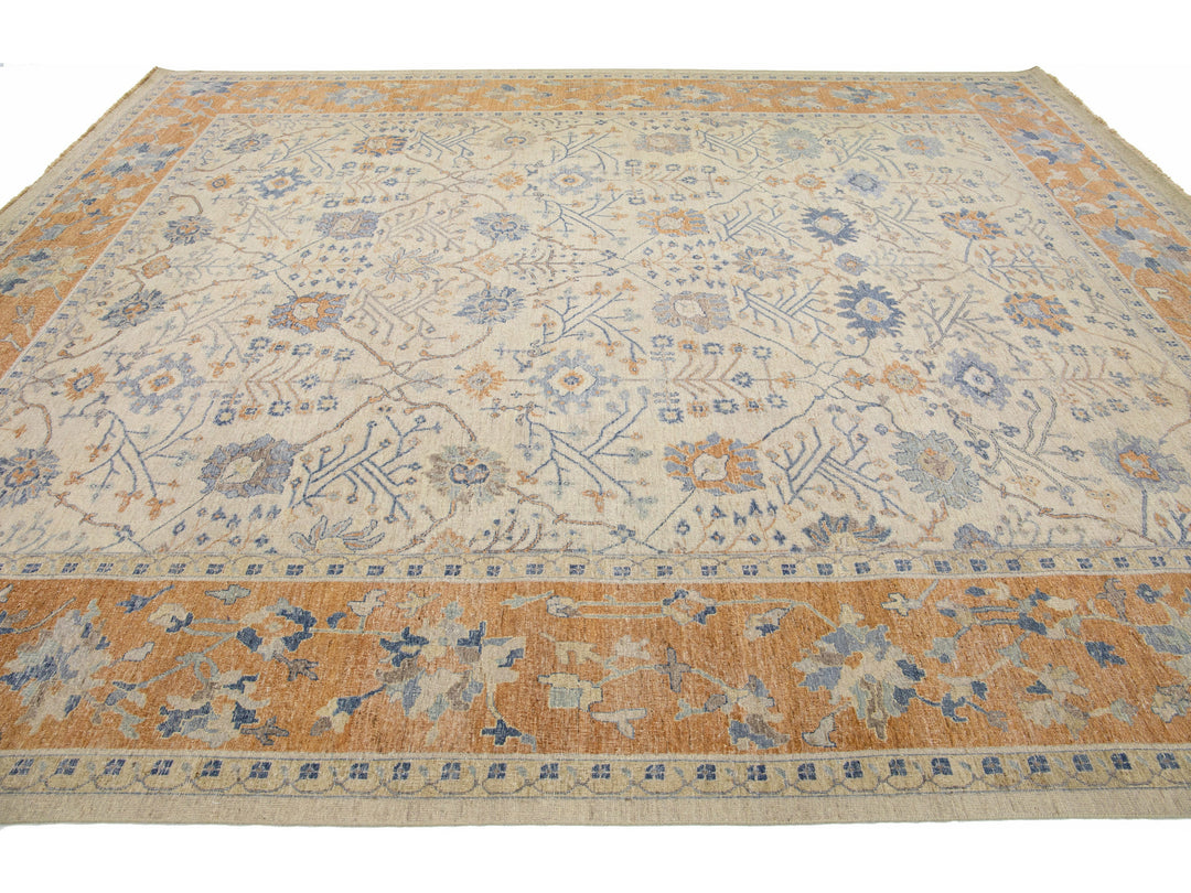 Modern Indian Wool Rug 12 X 15
