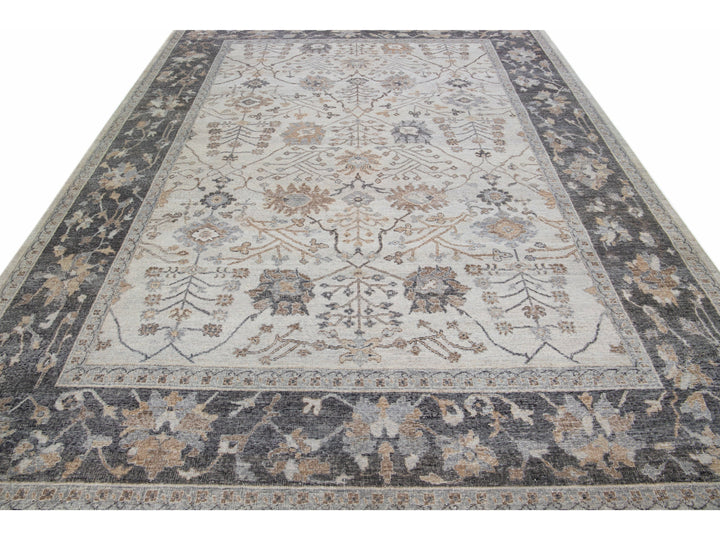 Modern Indian Wool Rug 9 X 12