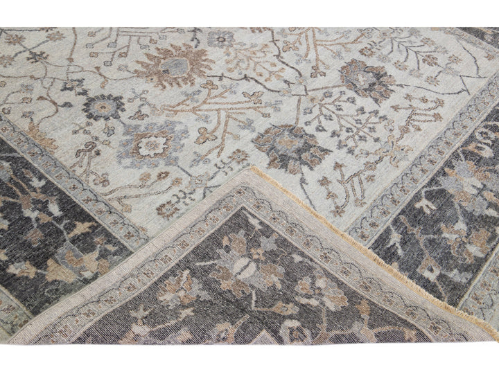 Modern Indian Wool Rug 9 X 12