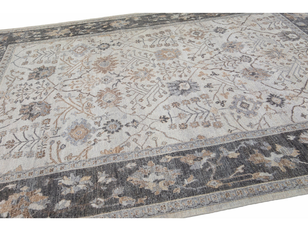 Modern Indian Wool Rug 9 X 12