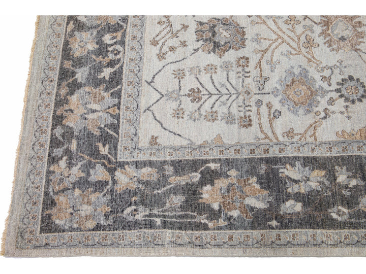 Modern Indian Wool Rug 9 X 12