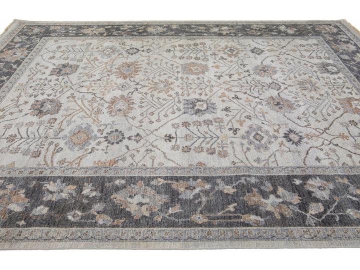 Modern Indian Wool Rug 9 X 12