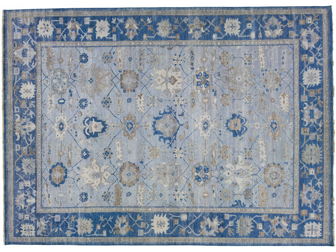 Modern Indian Wool Rug 10 X 14