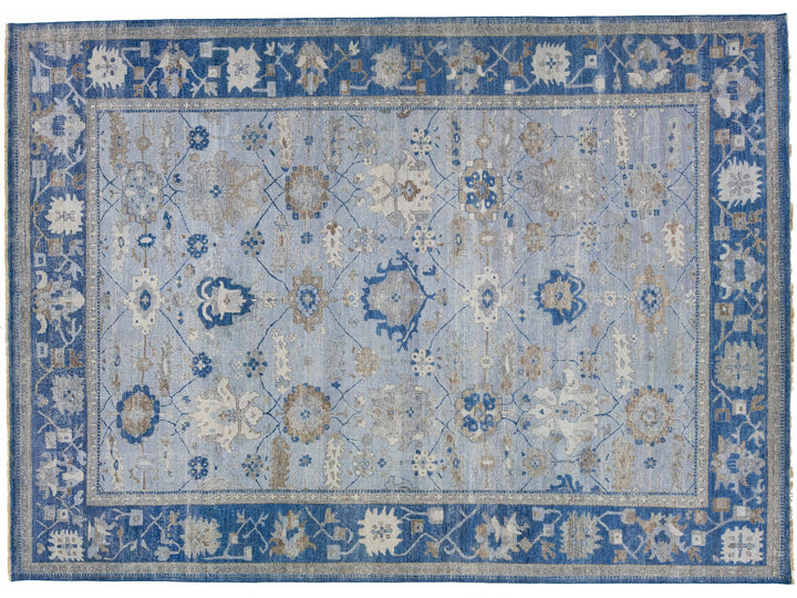 Modern Indian Wool Rug 10 X 14