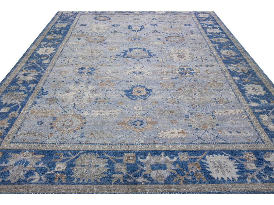 Modern Indian Wool Rug 10 X 14