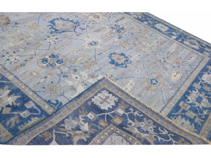 Modern Indian Wool Rug 10 X 14